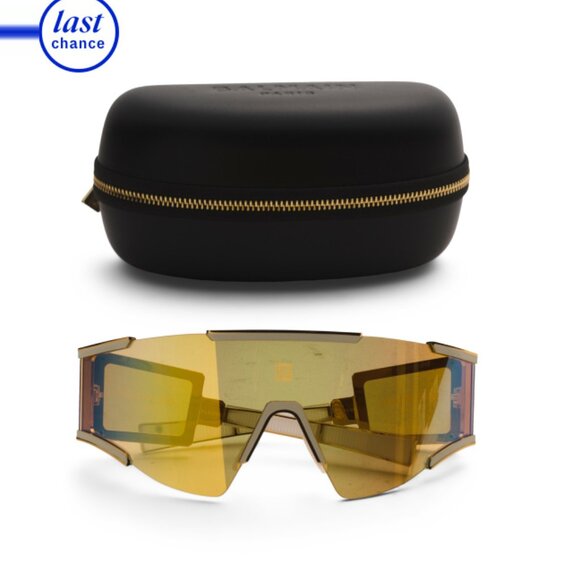 BALMAIN Bronze 141mm Shield Sunglasses